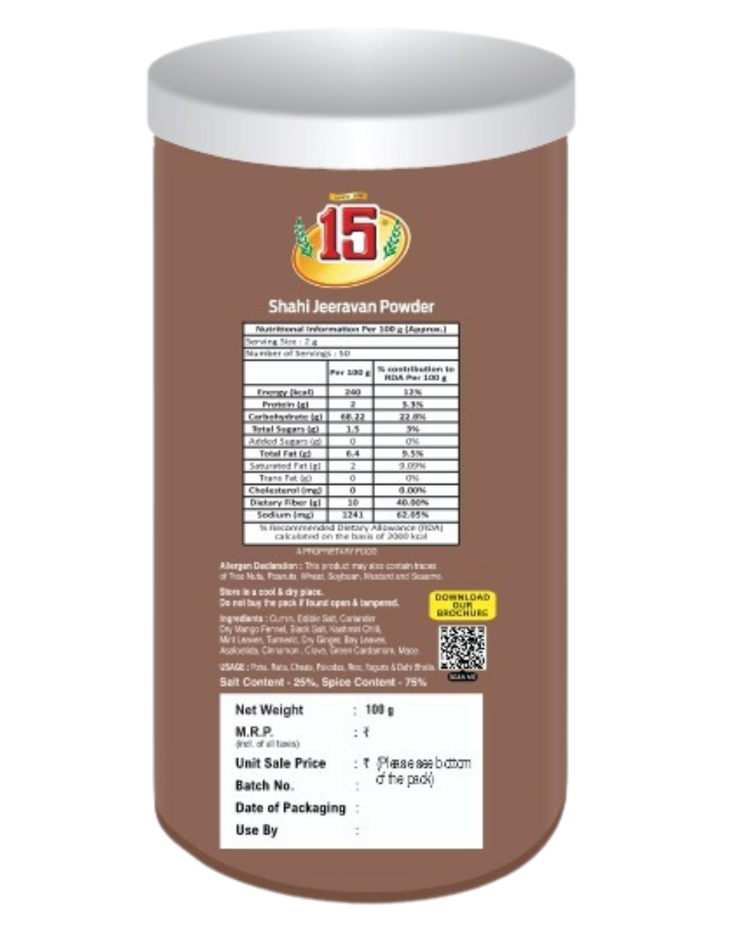 Shahi Jeeravan Powder - 15 No. ChawalWala