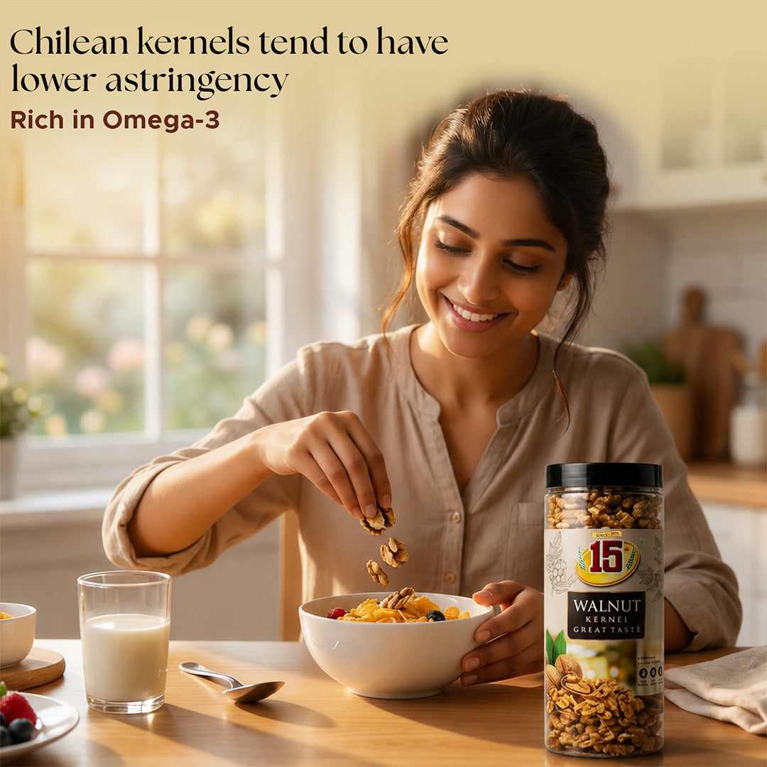 Akhrot Giri (Walnut Kernels) - Premium - 15 No. ChawalWala