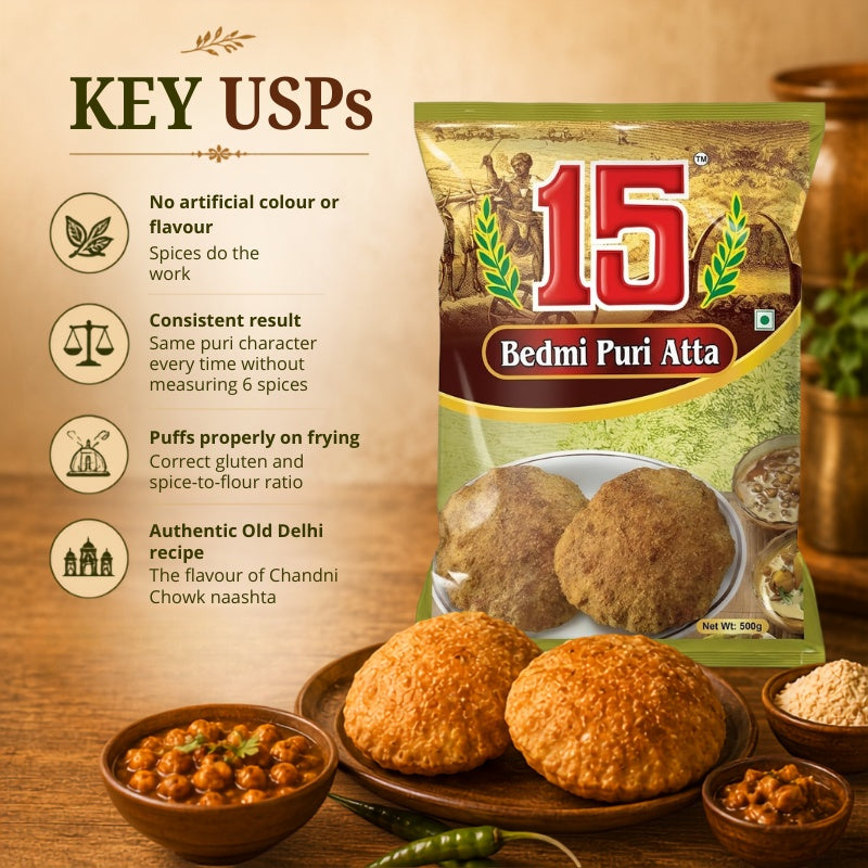Bedmi Puri Atta - 15 No. ChawalWala