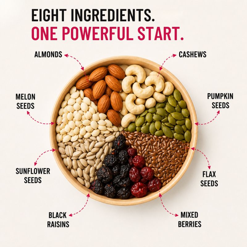 Healthy Dry Fruits & Seeds Mix (Breakfast Seeds) - 15 No. ChawalWala