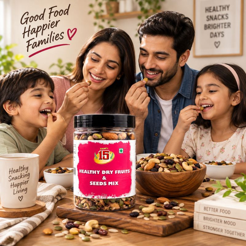 Healthy Dry Fruits & Seeds Mix (Breakfast Seeds) - 15 No. ChawalWala