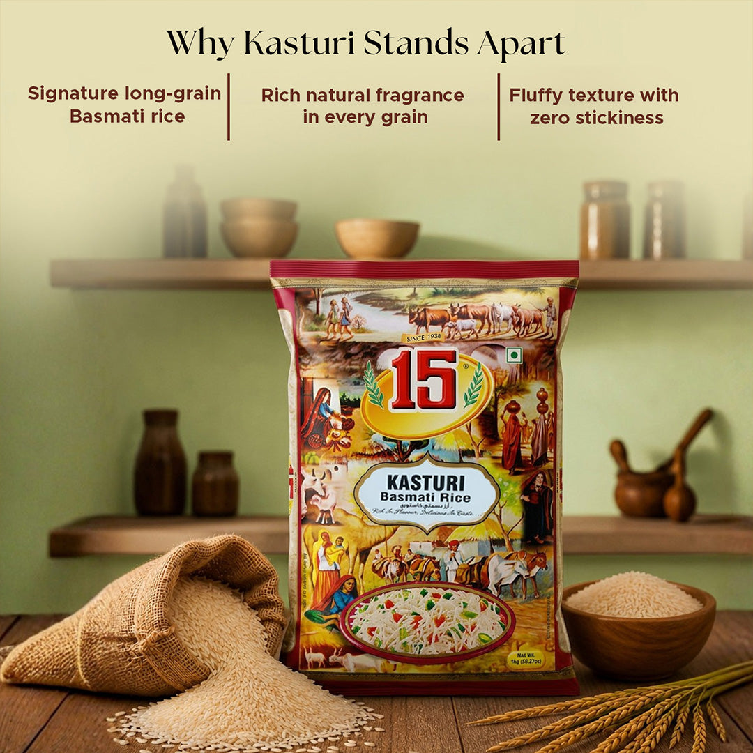 Kasturi Basmati Rice - 15 No. ChawalWala