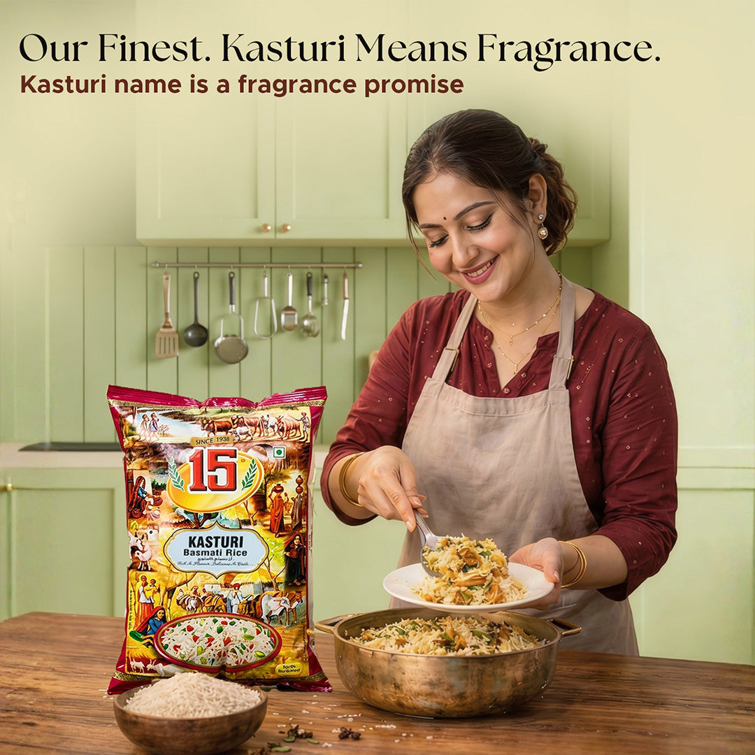 Kasturi Basmati Rice - 15 No. ChawalWala