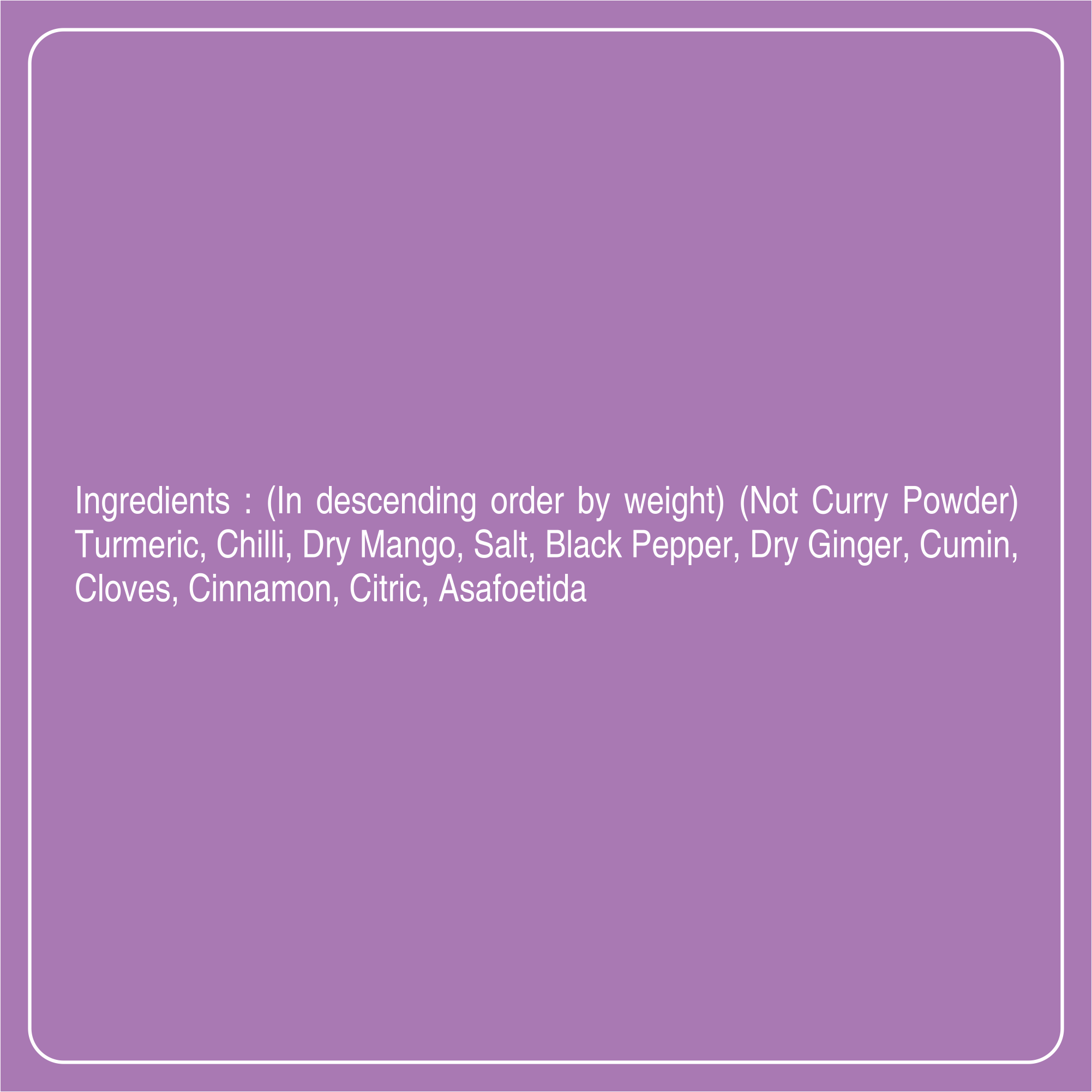 Kadhi Masala - 15 No. ChawalWala