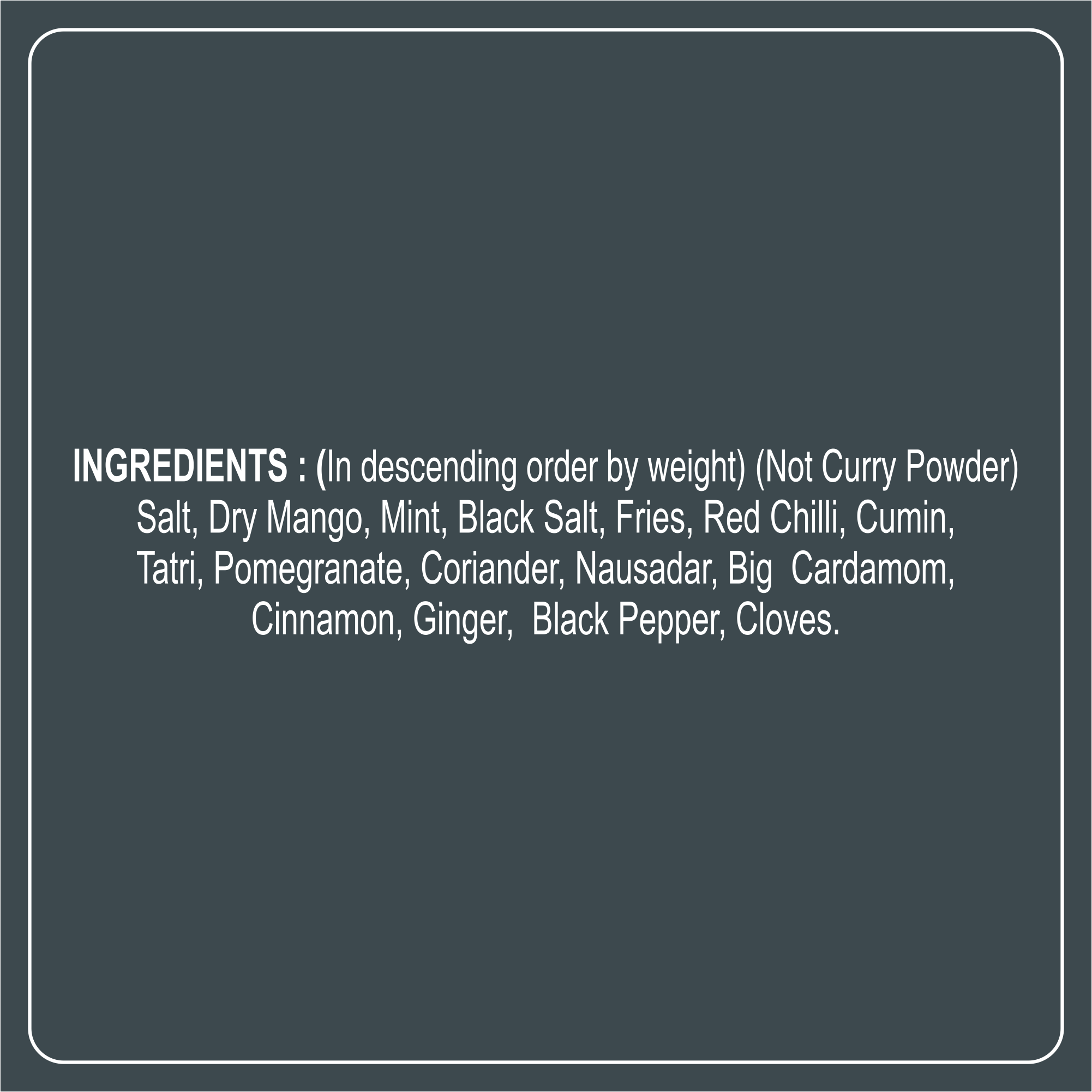 Kala Chat Masala - 15 No. ChawalWala