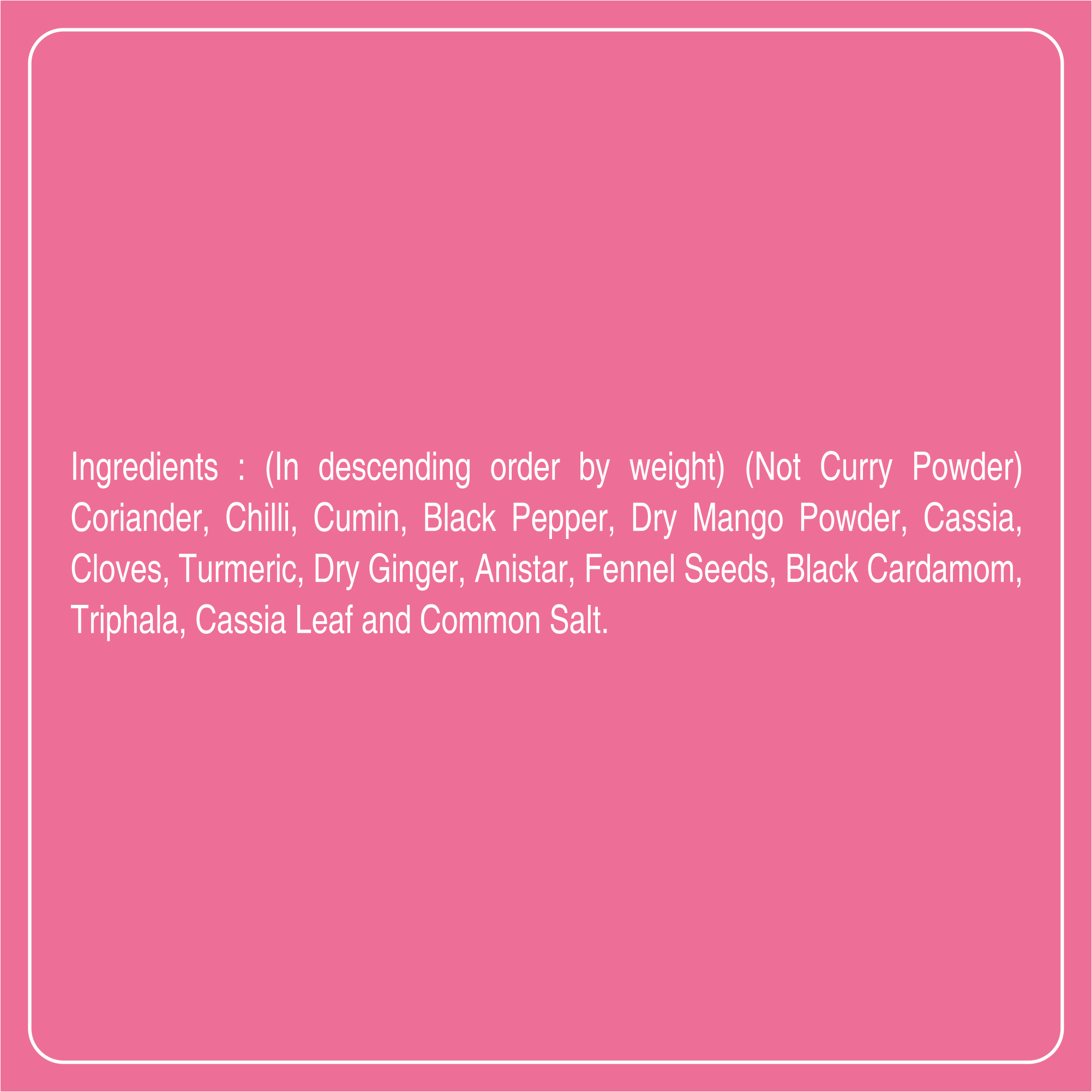 Pav Bhaji Masala - 15 No. ChawalWala