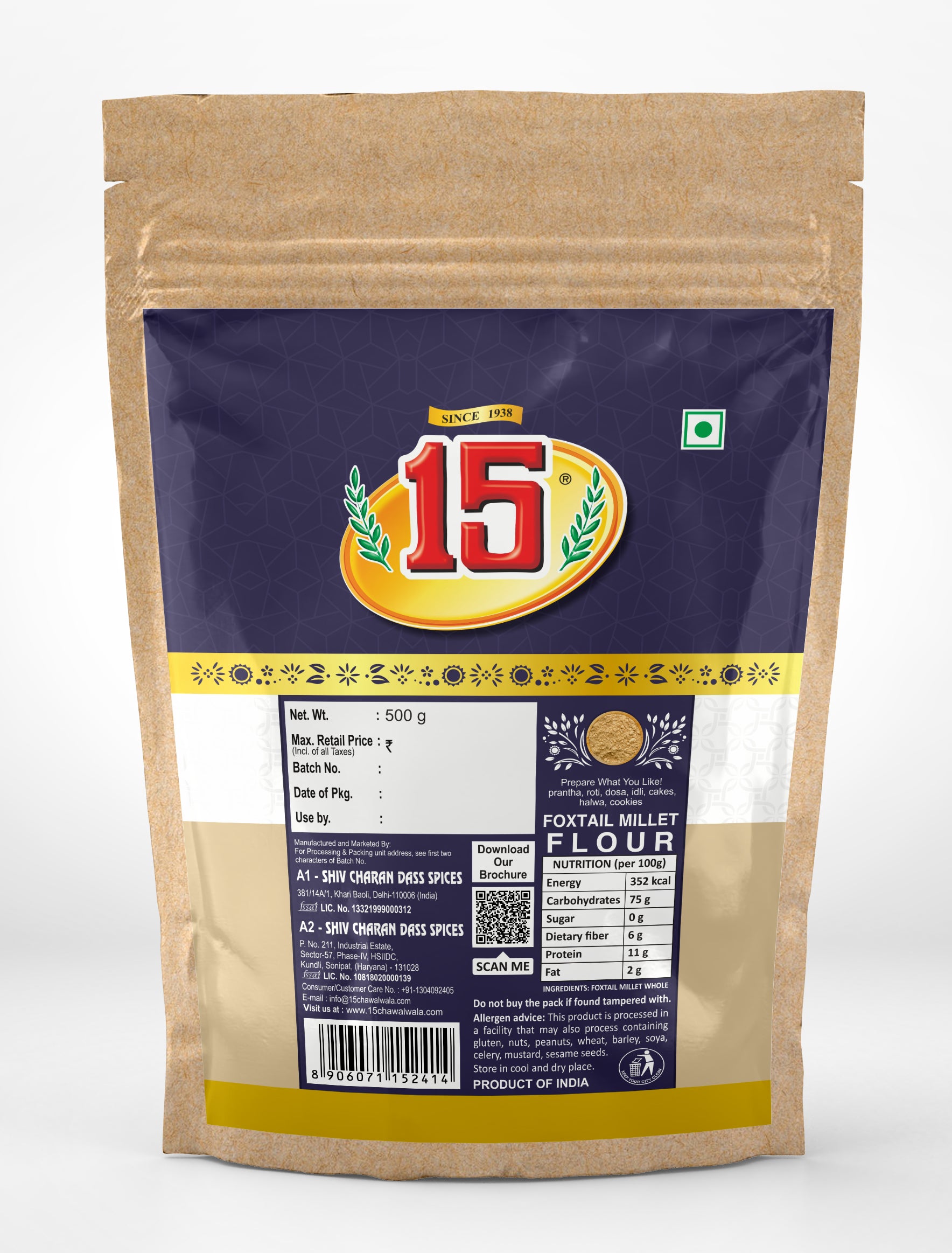 Foxtail Millets Flour - 15 No. ChawalWala