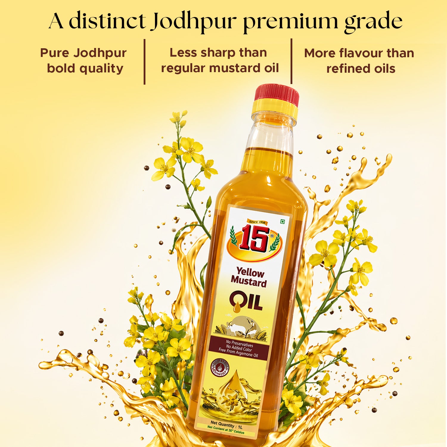 Yellow Mustard Oil - 15 No. ChawalWala