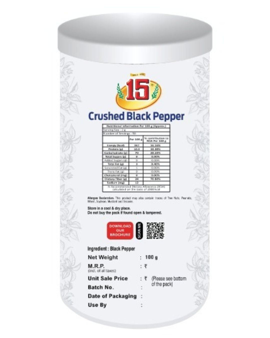 BLACK PEPPER CRUSHED SPRINKLER - 15 No. ChawalWala