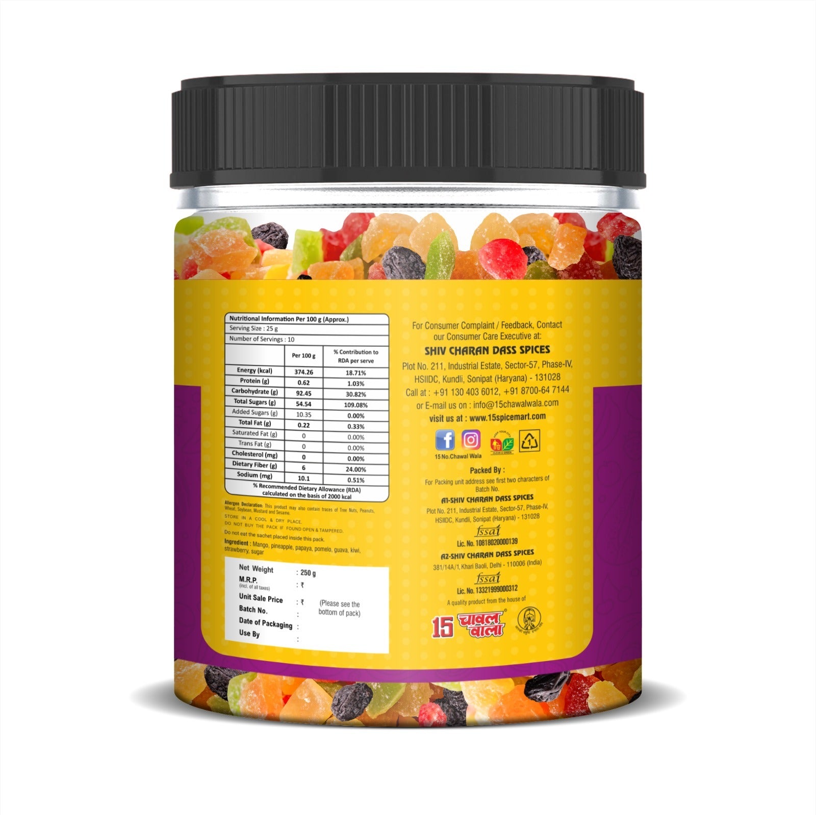 CANDIED MIX-FRUITS - 15 No. ChawalWala