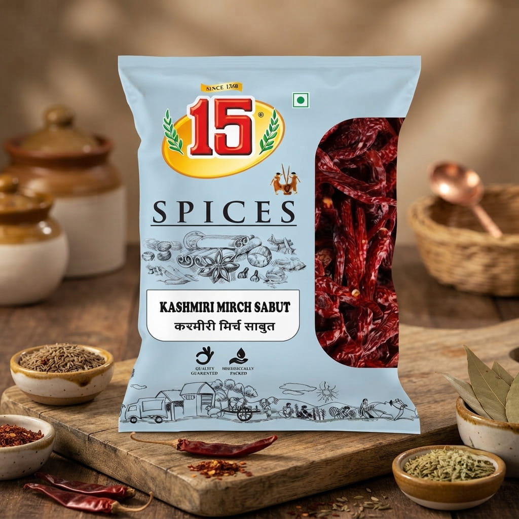 Kashmiri Mirch Sabut - 15 No. ChawalWala